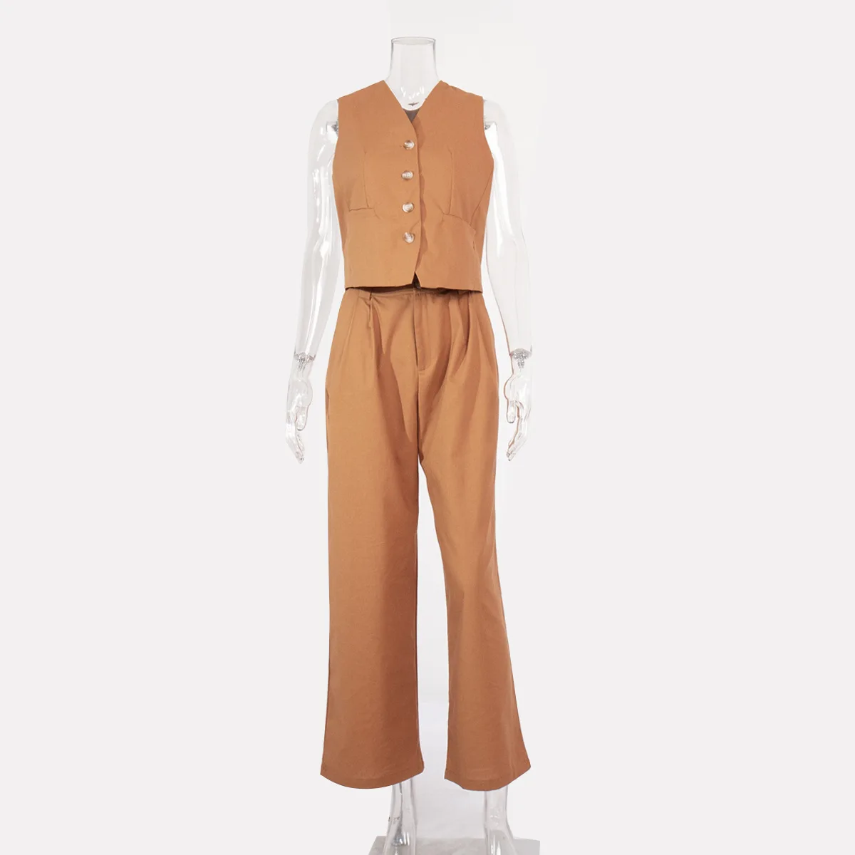 Ootddress 2 Piece-Set Fashion Women Wide Leg Trousers Patchwork High Waist Casual Straight Legg Outfits Vestidos Women's Pants Sets 9 Ootddress 2 Piece-Set Fashion Women Wide Leg Trousers Patchwork High Waist Casual Straight Legg Outfits Vestidos Women's Pants Sets
