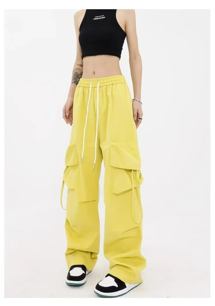 Women Y2K Cargo Pants High Waist Streetwear Hip Hop Trousers Female Big Pockets Casual Student Drawstring Baggy Sweatpants 10 Women Y2K Cargo Pants High Waist Streetwear Hip Hop Trousers Female Big Pockets Casual Student Drawstring Baggy Sweatpants