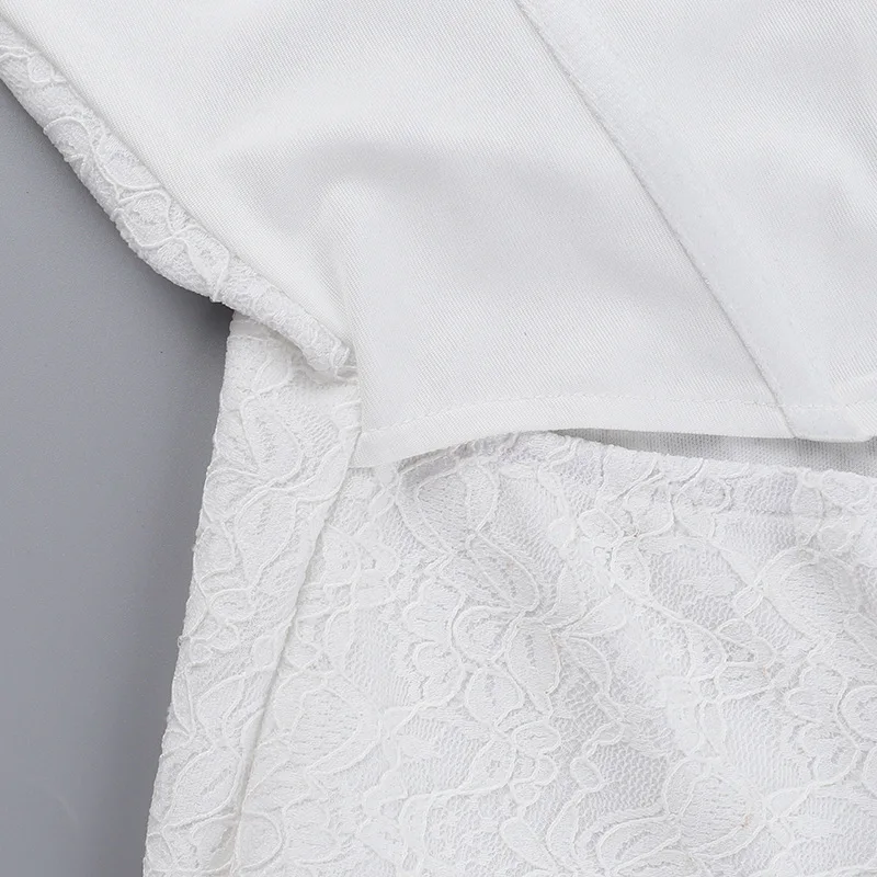 Ootddress Strapless Backless Sexy Mini Dress For Women Fashion Lace Off-shoulder Sleeveless Bodycon Club Party Dress Clubwear