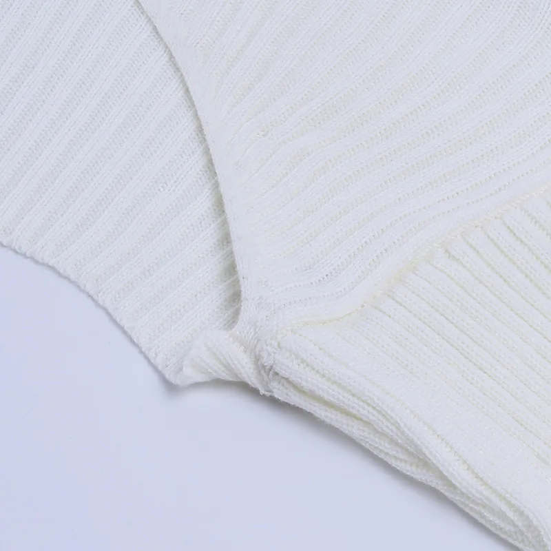 Ootddress White Women Sweater Shrugs Cropped Top Full Lantern Sleeve Knitwear Pullover Sexy Summer High Street Outwear 2025 Spring 21 Ootddress White Women Sweater Shrugs Cropped Top Full Lantern Sleeve Knitwear Pullover Sexy Summer High Street Outwear 2025 Spring