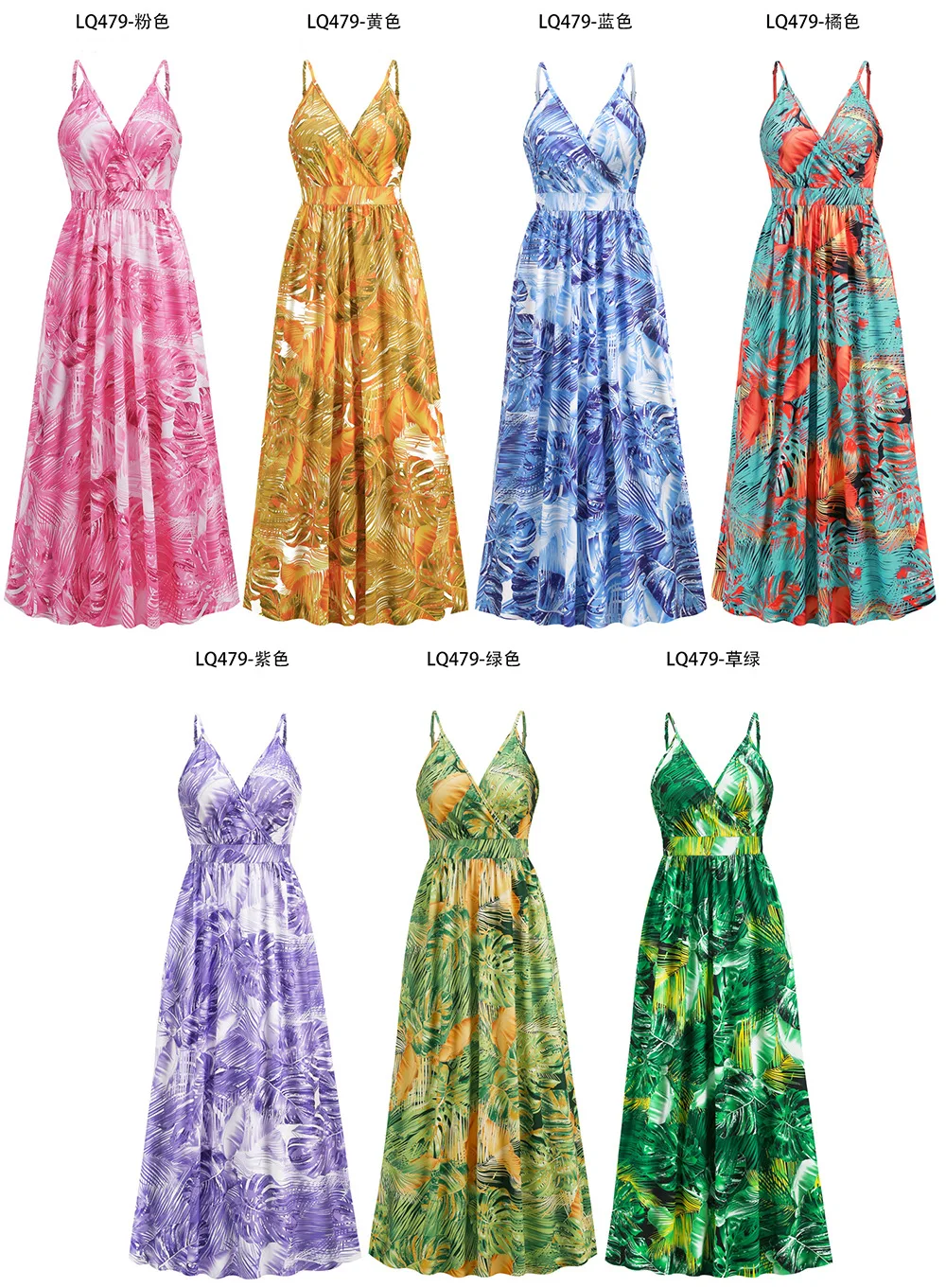 Bohemian Style Print Spaghetti Strap Dresses Women Sexy V-neck Backless Beach Vacation Long Dress Female Vestido 2025 Summer New 6 LQ479-P3.jpg