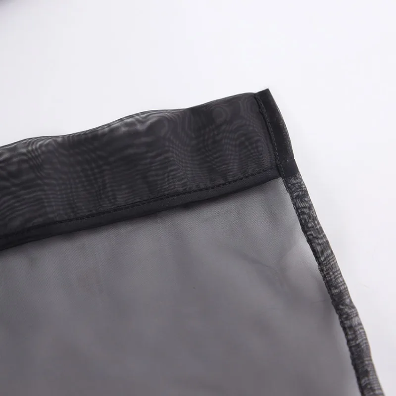 Ootddress Sheer Mesh Cover Up Beach Women Loose Long Sleeve V Neck Lace Shirts Ladies 2025 Summer Sexy See Through Bandage Cover-up