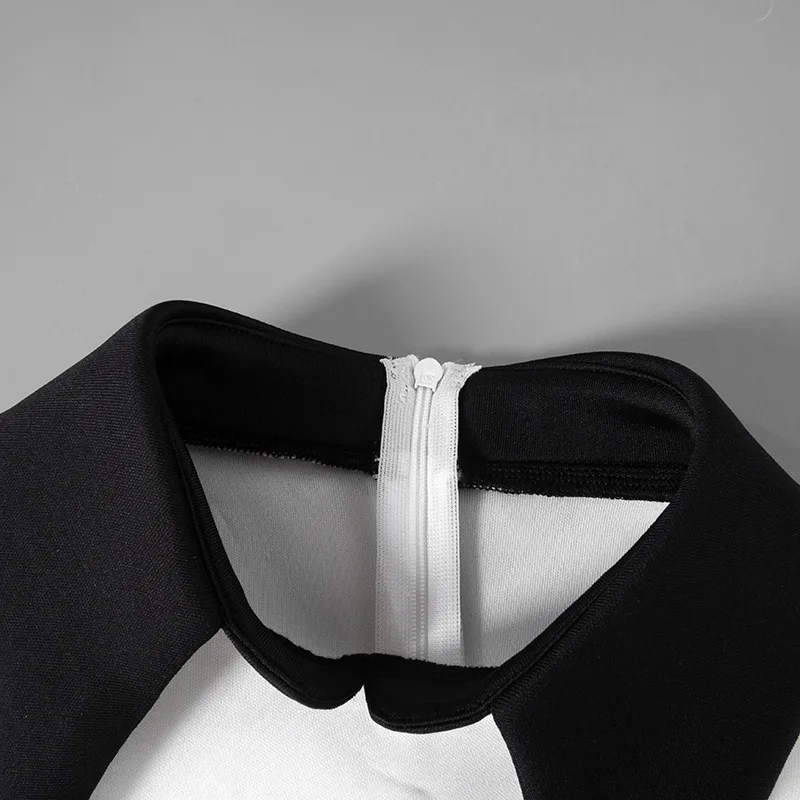 Ootddress Contrast Color Mini Dress For Women Slim Sexy High Waist Splice Short Sleeve Summer Fashion Party Evening Dress Female