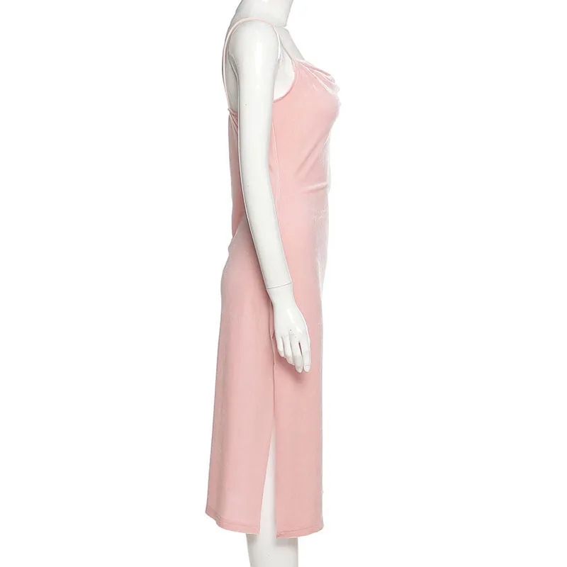 Ootddress Pink Y2K Dress Up Party Spaghetti Strap Sexy Split Out Solid Straight Sliver Summer Dress Female Elegant Pajamas 2025 New 28 Ootddress Pink Y2K Dress Up Party Spaghetti Strap Sexy Split Out Solid Straight Sliver Summer Dress Female Elegant Pajamas 2025 New