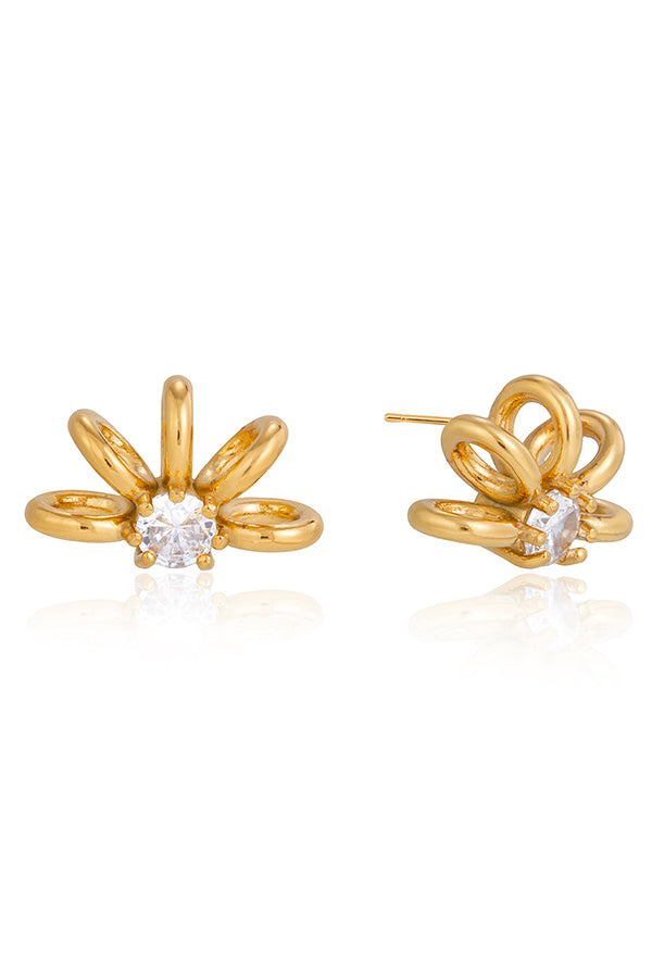 Stylish Affordable-Luxury Stainless Steel and Zircon Stud Earrings and Necklace