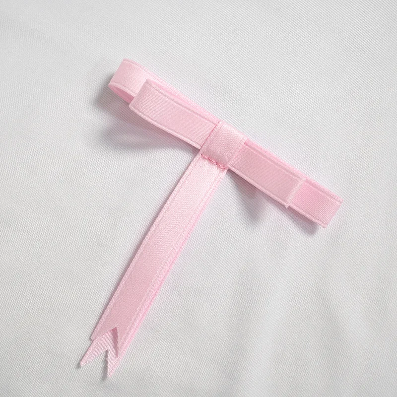 Ootddress Splice Bow Shirts For Women Slim O Neck Long Sleeve Crop Tops Female 2025 Autumn Fashion Bodycon White Tshirts Ladies New