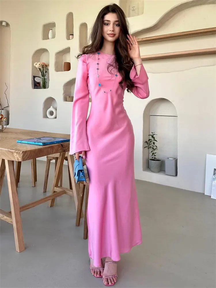 Ootddress Stain Slim Maxi Dresses For Women Elegant Solid Party Evening Dress Women's High Waist Luxury Femme Autumn Fashion Dress 27 Ootddress Stain Slim Maxi Dresses For Women Elegant Solid Party Evening Dress Women's High Waist Luxury Femme Autumn Fashion Dress