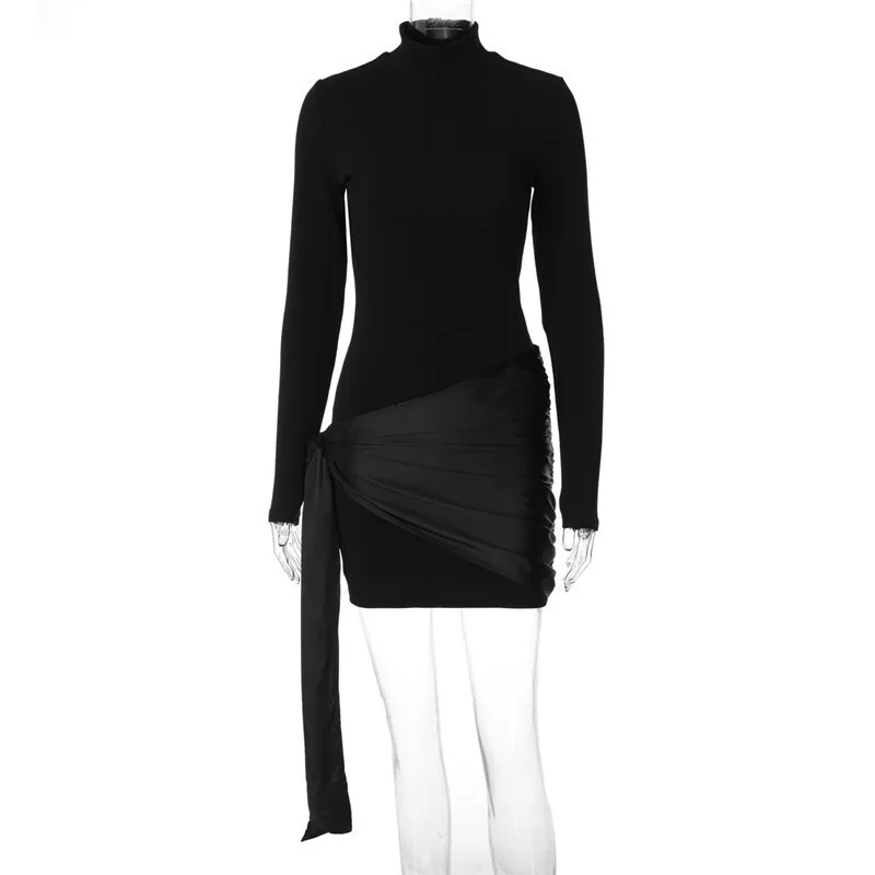 O1CN01FqseAB1Gs77KvLlP7_!!3843000677-0-cib.jpg Ootddress Turtleneck Long Sleeve Sexy Mini Dress For Women Autumn Fashion Ruched Draped Slim Fit Dress Ladies Elegant Dress