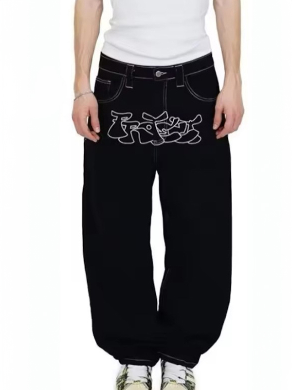 Trendy Fashion Simple Straight Style Boyfriend Jeans
