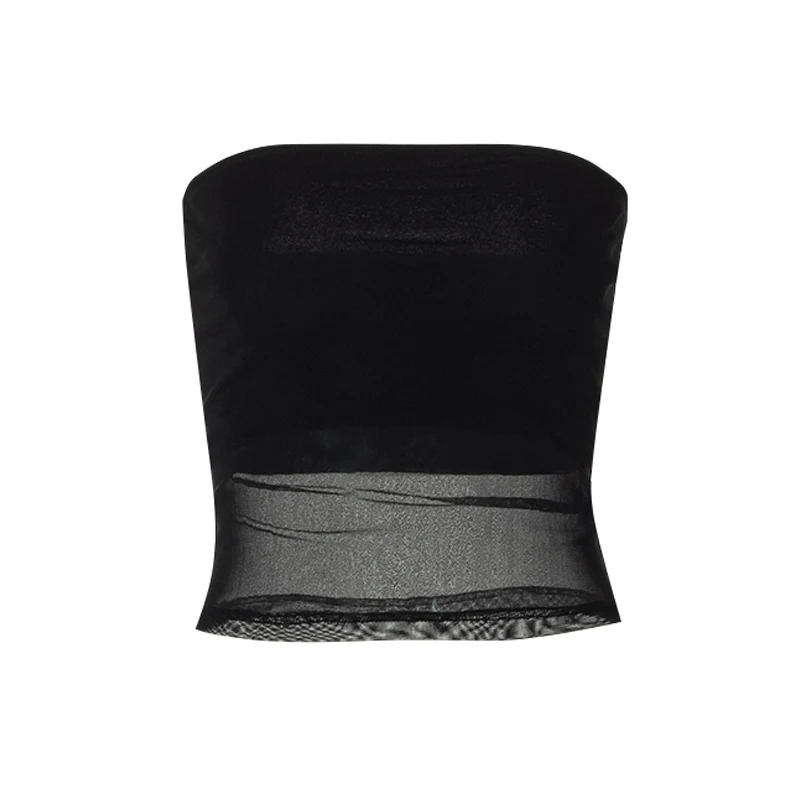 Mesh Corset Black Y2K Tops Women Transparent Crop Top Stretch Tube Top Sexy Cami Tops Summer Streetwear 18 Mesh Corset Black Y2K Tops Women Transparent Crop Top Stretch Tube Top Sexy Cami Tops Summer Streetwear