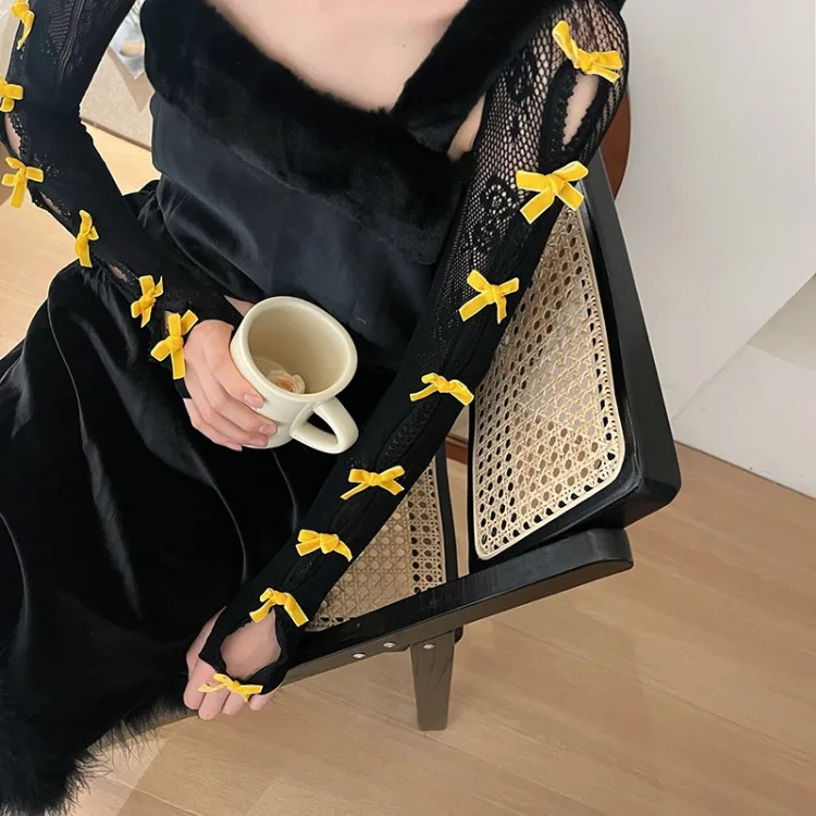 Lace Oversleeve Wraps Bowknot Fingerless Gloves Y2k Arm Warmers Women's Lolita Accessories Lace Cuffs Party Glove With Bow 2025 12 Lace Oversleeve Wraps Bowknot Fingerless Gloves Y2k Arm Warmers Women's Lolita Accessories Lace Cuffs Party Glove With Bow 2025