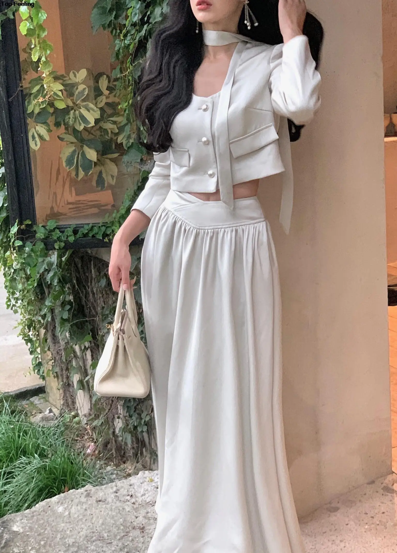 Autumn New Elegant Skirt 2 Piece Sets for Women's Korean Fashion Button Blazer High Waist A-line Skirts Suit Y2k Outfits Clothes 33 Autumn New Elegant Skirt 2 Piece Sets for Women's Korean Fashion Button Blazer High Waist A-line Skirts Suit Y2k Outfits Clothes