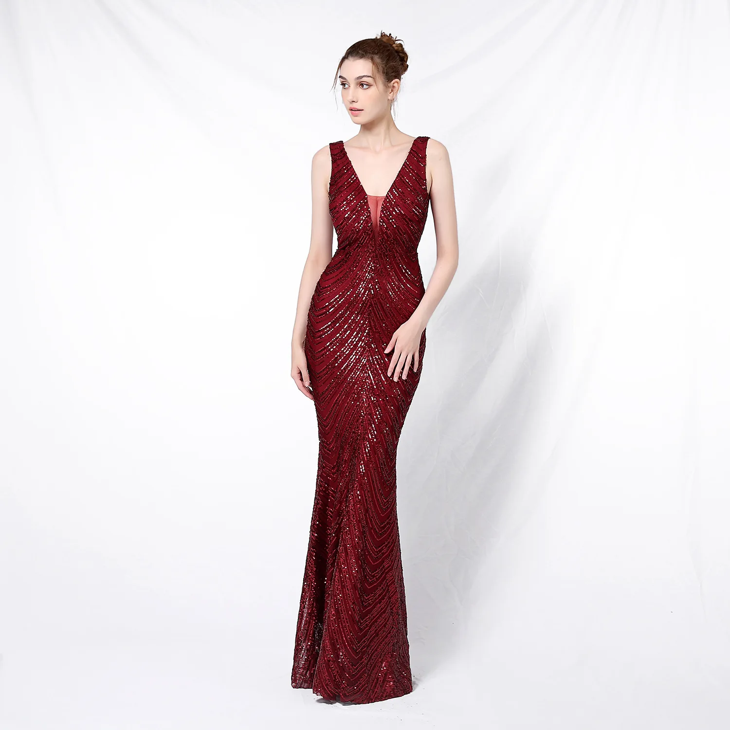 Sexy Backless Sequined Evening Dress High Waist Slim See Though Graduation Dress Solid Party Elegant Long Dresses for Women 2025 7 103A5480.jpg