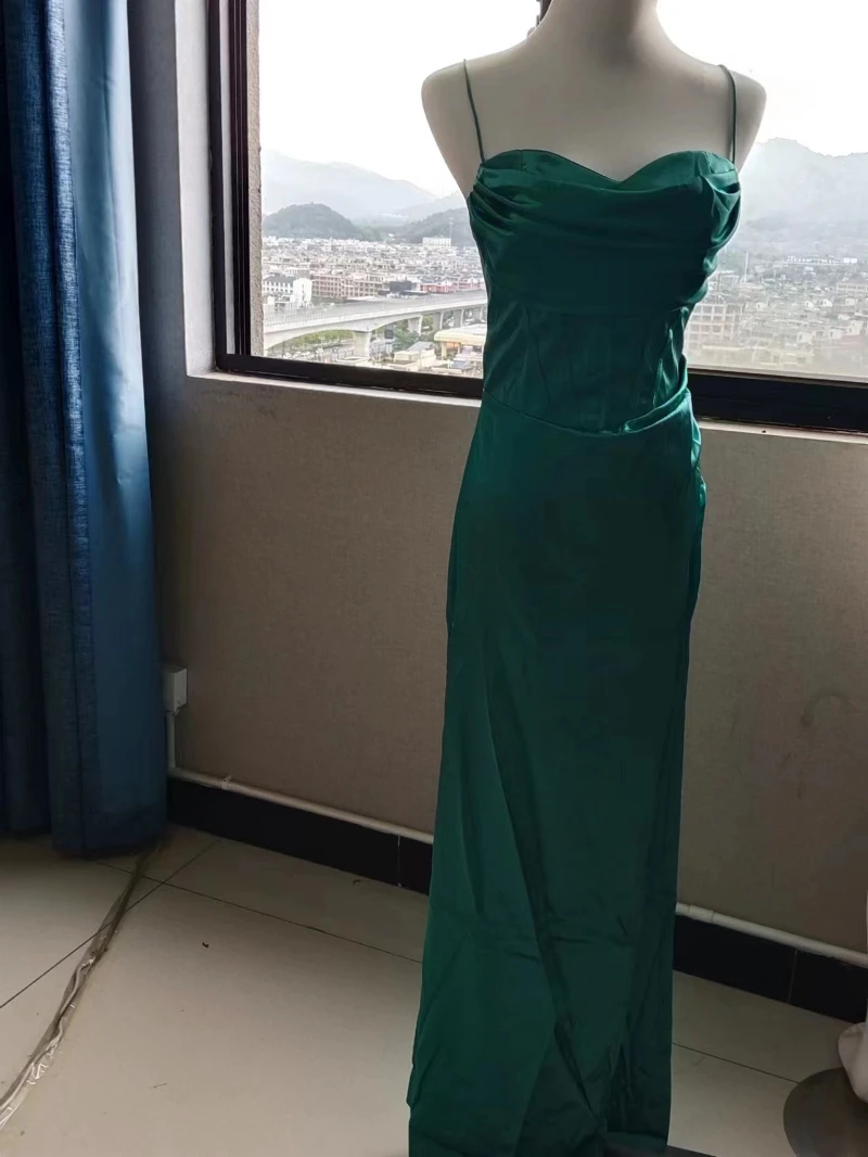 Sexy Backless Slit Suspender Formal Evening Dress Lace Up Green High Waist Graduation Dress Elegant Party Dresses for Women 2025 46 Sexy Backless Slit Suspender Formal Evening Dress Lace Up Green High Waist Graduation Dress Elegant Party Dresses for Women 2025