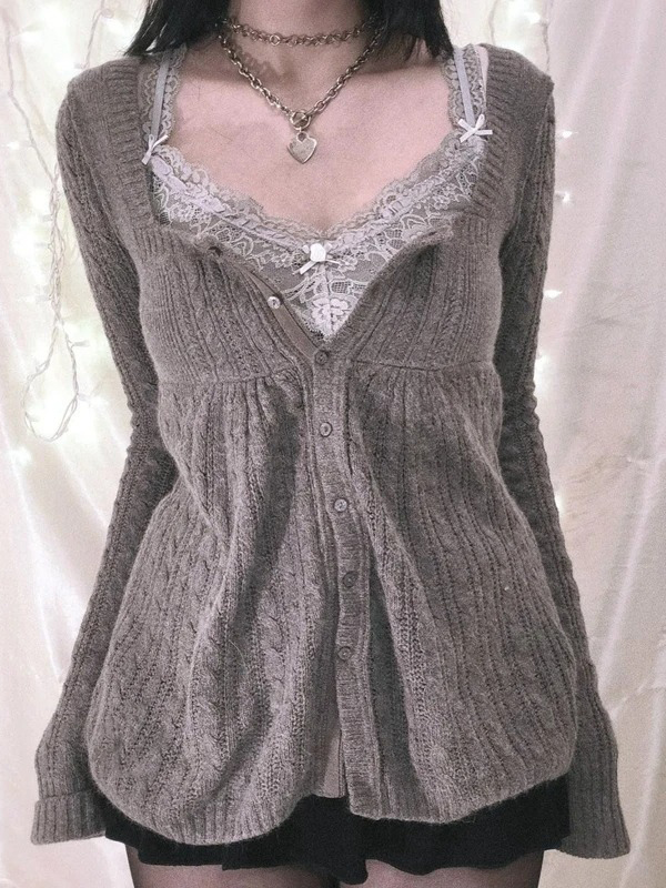 Vintage Button Knitted Cardigan
