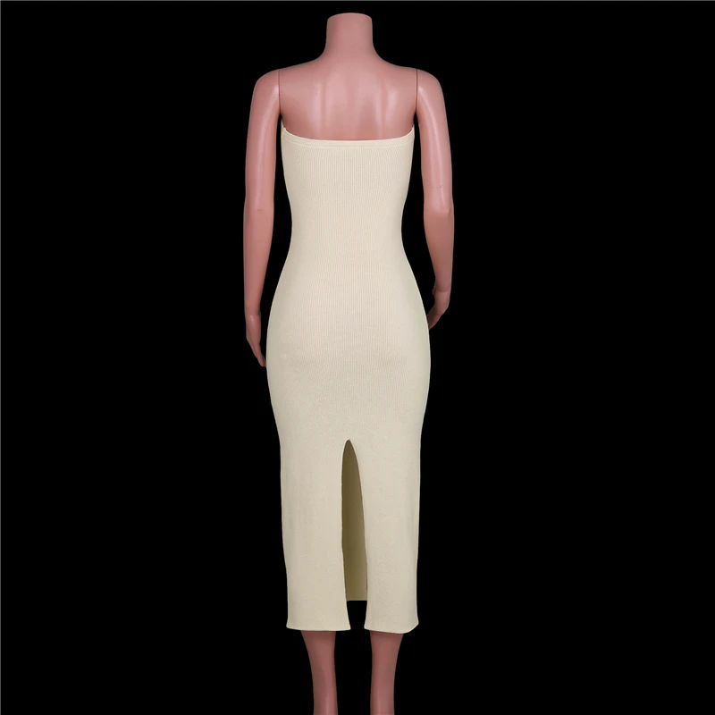 Ootddress Strapless Knit Maxi Dresses For Women Summer Beach Party Bodycon Dress Off-Shoulder Twist Knitting Evening Backless Dress 14 Ootddress Strapless Knit Maxi Dresses For Women Summer Beach Party Bodycon Dress Off-Shoulder Twist Knitting Evening Backless Dress