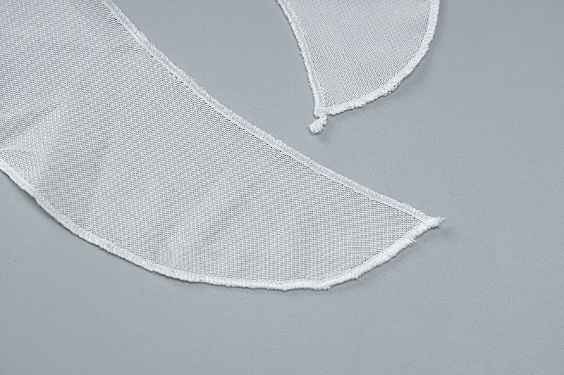 Ootddress See Through Mesh Sexy Backless Crop Top T Shirt For Women Ribbons Lace Up Splice Fungus Solid Hot Girl Club Summer New