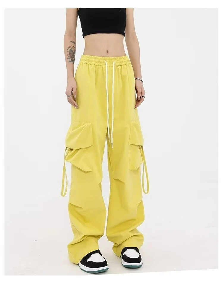Women Y2K Cargo Pants High Waist Streetwear Hip Hop Trousers Female Big Pockets Casual Student Drawstring Baggy Sweatpants 11 Women Y2K Cargo Pants High Waist Streetwear Hip Hop Trousers Female Big Pockets Casual Student Drawstring Baggy Sweatpants