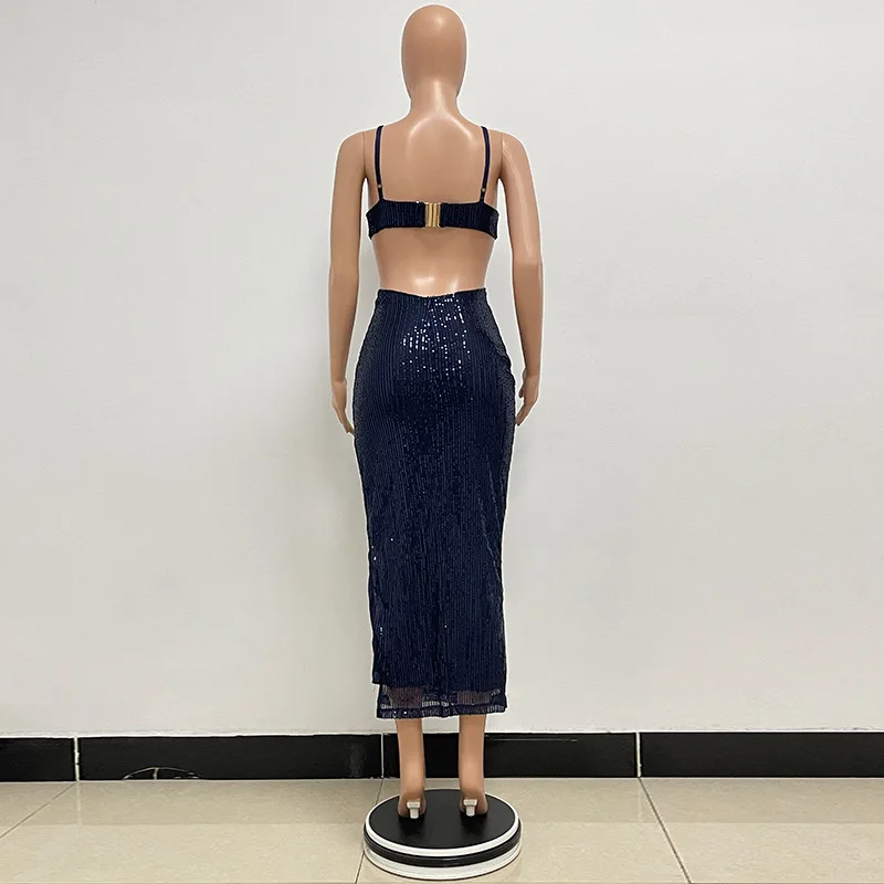 Sexy Hollow High Waist Slit Evening Dress Fashion Sequined Backless Sleeveless Elegant Party Dresses Solid Long Graduation Dress 92 Sexy Hollow High Waist Slit Evening Dress Fashion Sequined Backless Sleeveless Elegant Party Dresses Solid Long Graduation Dress