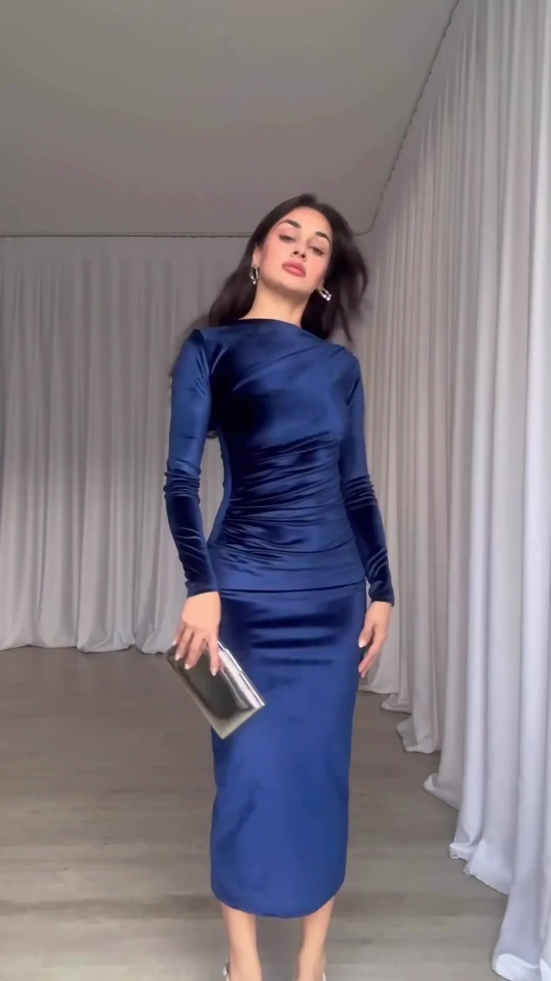 Ootddress Elegant Long Sleeved Velvet Dress For Women Noble Velvet Slim Sexy Slit Irregular Dress Long Dress Party Evening Dress 13 Ootddress Elegant Long Sleeved Velvet Dress For Women Noble Velvet Slim Sexy Slit Irregular Dress Long Dress Party Evening Dress