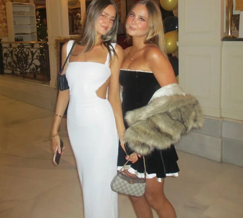 Temperament Sexy Backless Hollow Suspender Party Dress Fashionable Sequin High Waist Slim Formal Occasion Women's Evening Dress