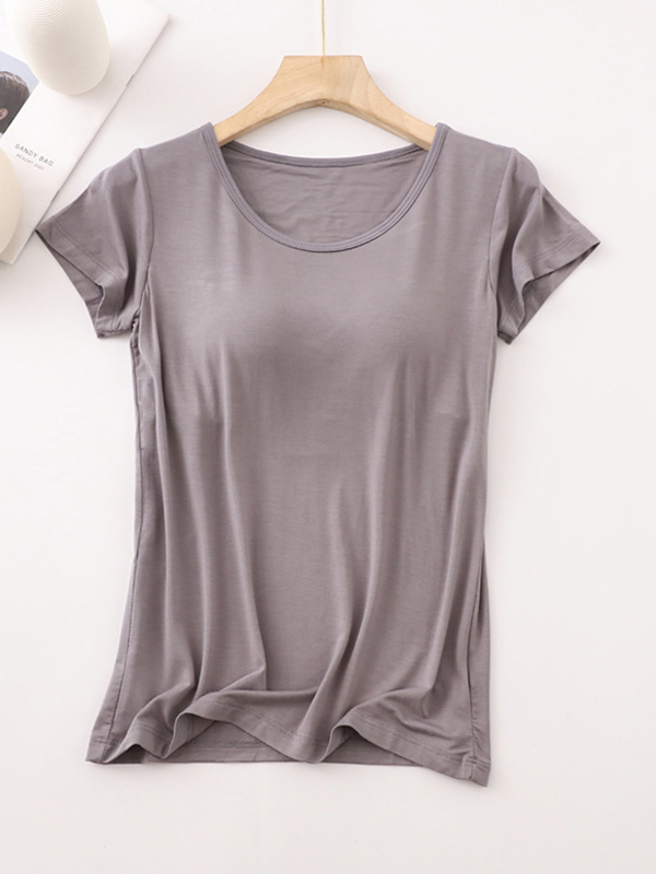 Modal Built-In Padding Short Sleeve