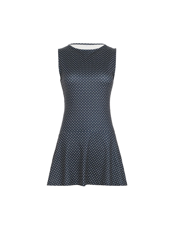 Vintage Polka Dot Print Mini Dress