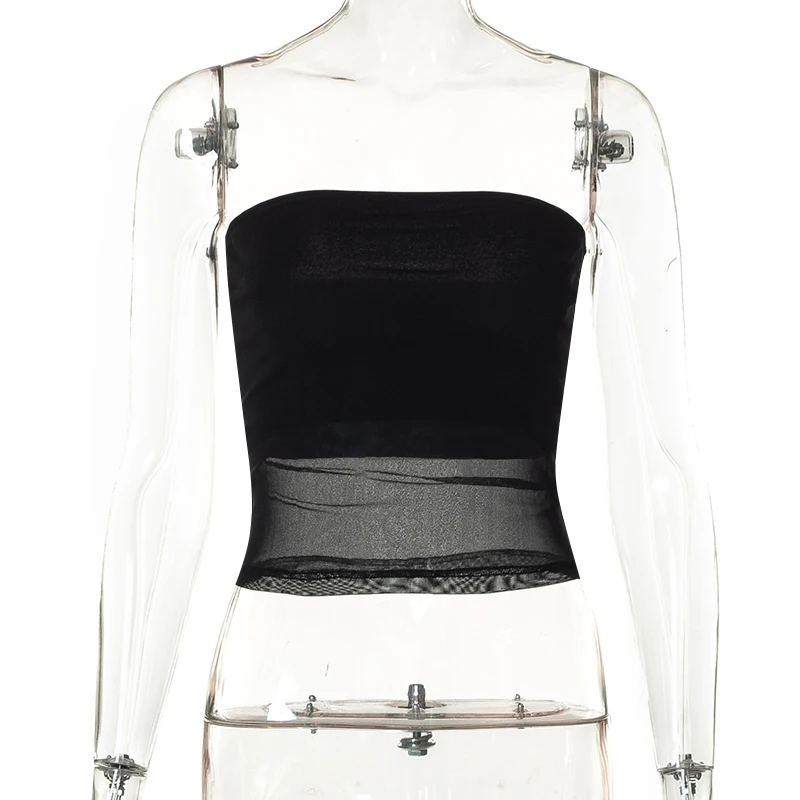 Mesh Corset Black Y2K Tops Women Transparent Crop Top Stretch Tube Top Sexy Cami Tops Summer Streetwear 15 Mesh Corset Black Y2K Tops Women Transparent Crop Top Stretch Tube Top Sexy Cami Tops Summer Streetwear