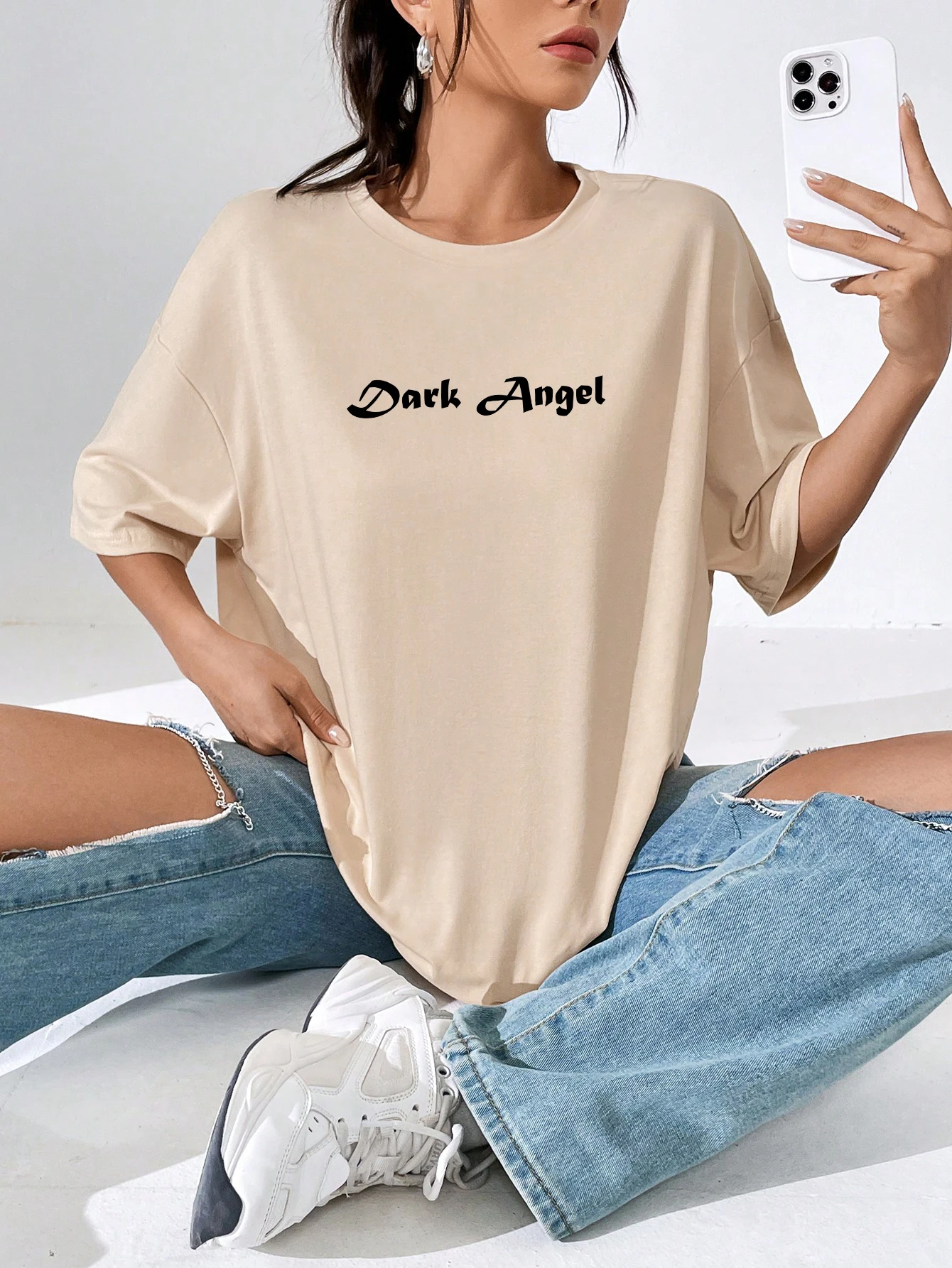 Dark Angel Wing Hot sale Graphic Printed T-Shirts For Women Loose Oversized Clothing Hip Hop Street Tshirt Cotton Short Sleeves 8 Dark Angel Wing Hot sale Graphic Printed T-Shirts For Women Loose Oversized Clothing Hip Hop Street Tshirt Cotton Short Sleeves