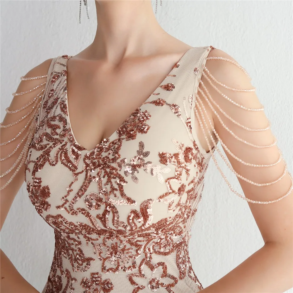 Sexy V-neck Sleeveless Dress with Stones and Crystals Fashion Sequins Tassel Elegant Women Party Dresses High Waisted Long Dress 35 103A0923.jpg