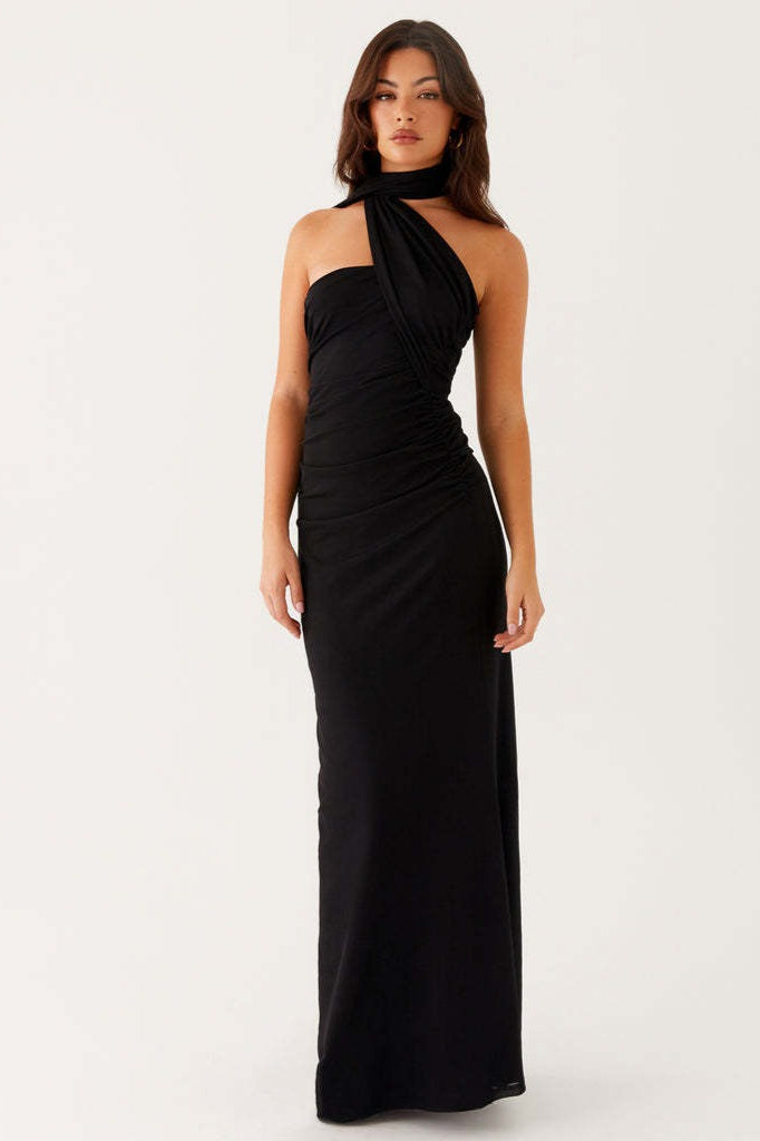 Tie Dye Mesh Spaghetti Strap Maxi Dress