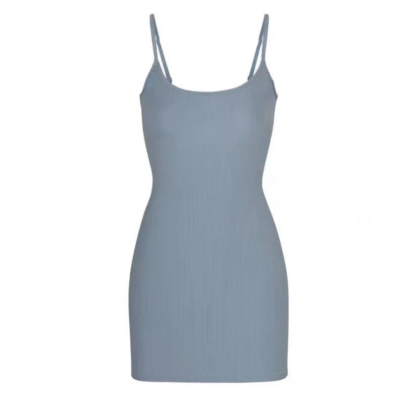 Summer New Solid Color Sundress Sexy Spaghetti Strap Camisole Mini Dress Women Club Party Dresses Bodycon Sleeveless Dress Black 18 Summer New Solid Color Sundress Sexy Spaghetti Strap Camisole Mini Dress Women Club Party Dresses Bodycon Sleeveless Dress Black