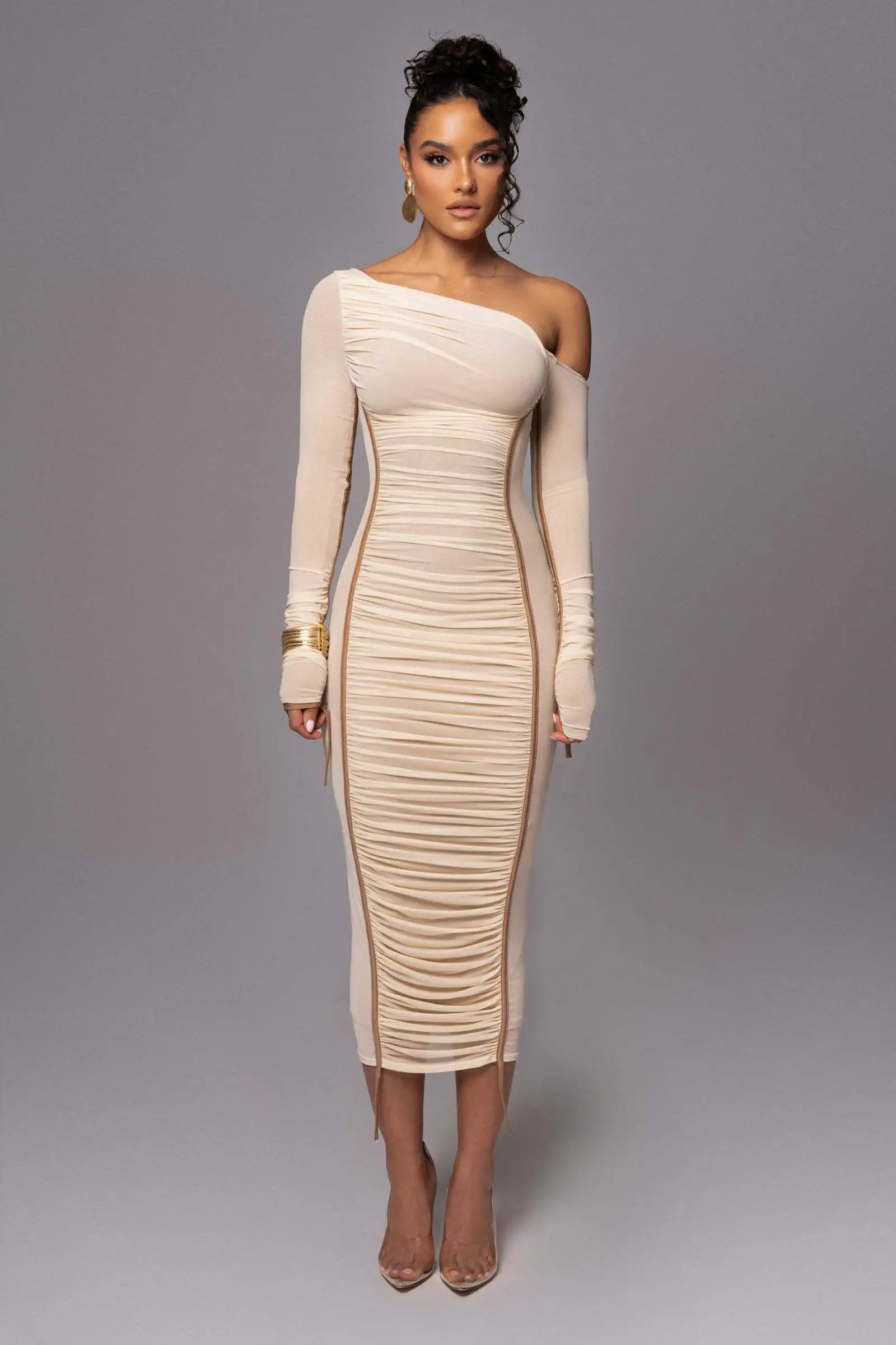 d51b9aae8bd734b9bdd6fe43d1401b6d948102bd4284f-bQrm9J.jpg Ootddress Elegant Long Sleeved Mesh Patchwork Dress For Women Elastic Tight Double Layered Vestidos Sheath Party Evening Dress