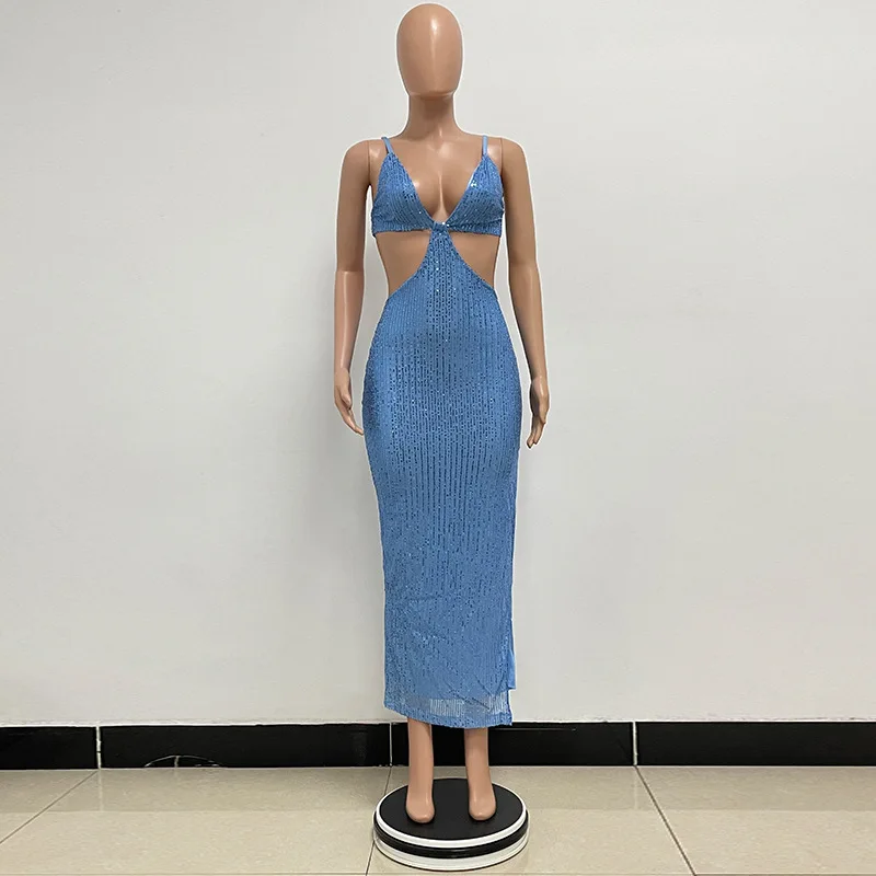 Sexy Hollow High Waist Slit Evening Dress Fashion Sequined Backless Sleeveless Elegant Party Dresses Solid Long Graduation Dress 73 Sexy Hollow High Waist Slit Evening Dress Fashion Sequined Backless Sleeveless Elegant Party Dresses Solid Long Graduation Dress
