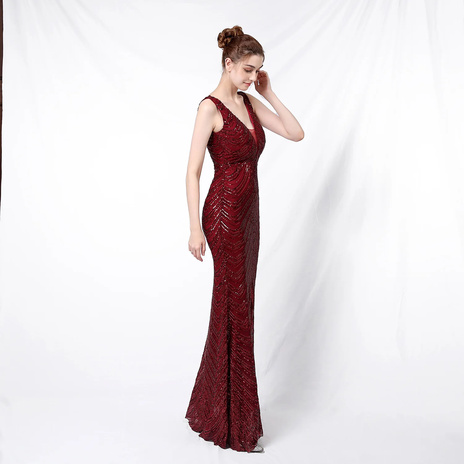 Sexy Backless Sequined Evening Dress High Waist Slim See Though Graduation Dress Solid Party Elegant Long Dresses for Women 2025 9 103A5496.jpg