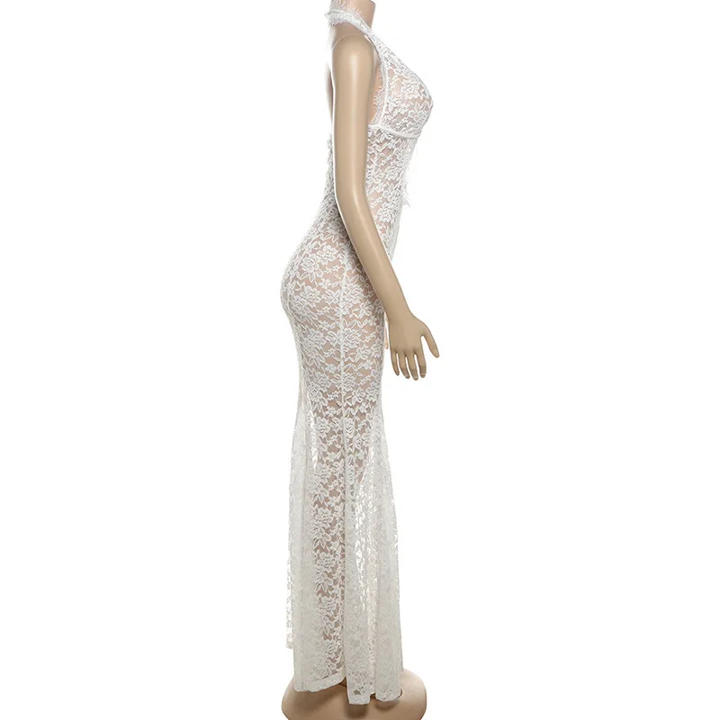 Ootddress Sexy Lace Sleeveless Autumn Women New Dress Women Temperament Lace Hanging Collar Long Sexy Backless Evening Dress 17 Ootddress Sexy Lace Sleeveless Autumn Women New Dress Women Temperament Lace Hanging Collar Long Sexy Backless Evening Dress
