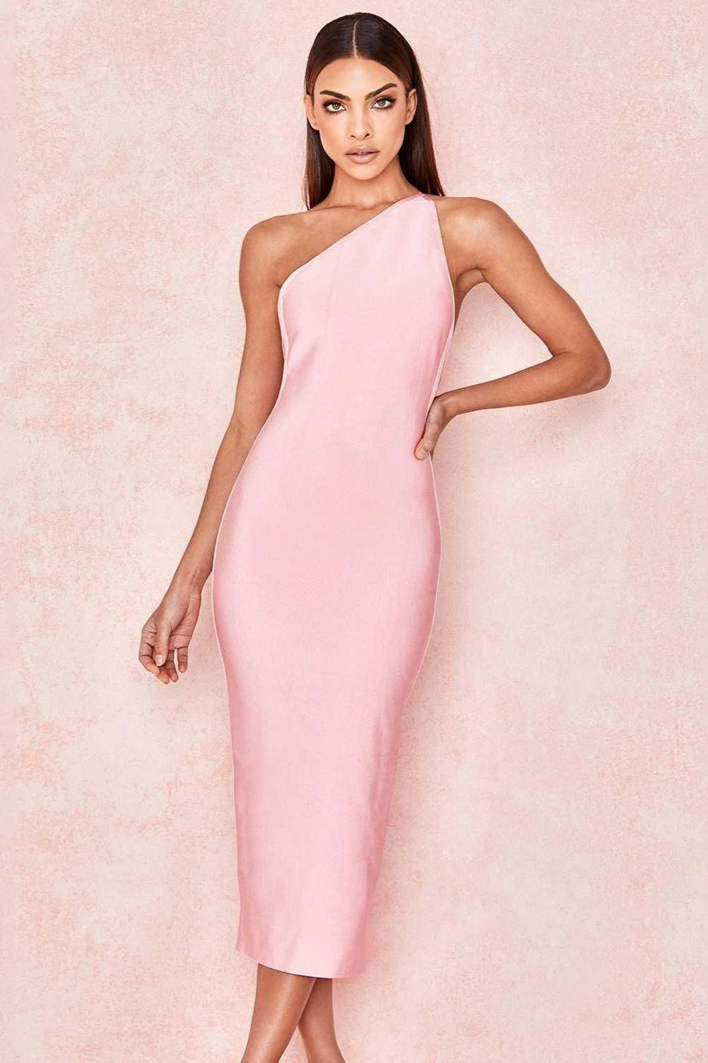One Shoulder Backless Dress
