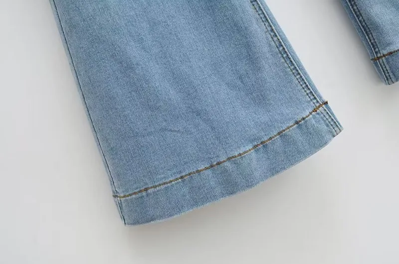 Ootddress Flare Jeans Women Summer Streetwear Bodycon Long Denim Pants 2025 Blue Elastic Fashion Y2K Trousers High Waisted Jeans