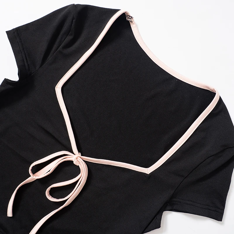 Y2k Summer Crop Top Bow Baby Tees Womens Clothes 2025 Chic Cute Low Cut Short Sleeve T Shirts Black 16 Y2k Summer Crop Top Bow Baby Tees Womens Clothes 2025 Chic Cute Low Cut Short Sleeve T Shirts Black