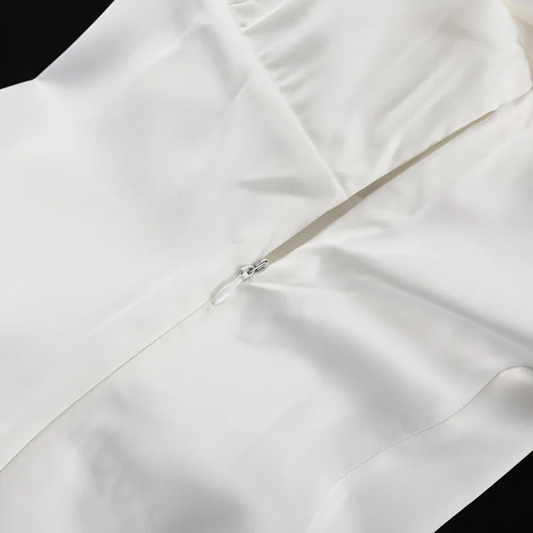 Ootddress Ruffle V Neck Elegant Dress For Women Slim Long Sleeve High Waist Temperament Dresses Femme Party Slit Long Dress Woman