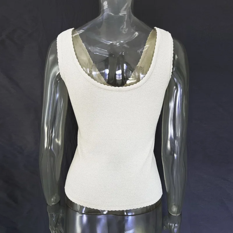 Ootddress Retro Deep V Neck Crop Top Women Y2k Ruffle Vintage Tank Tops Womens Tie Up Bow Knitted Woman Backless Cute Tops 2025 New