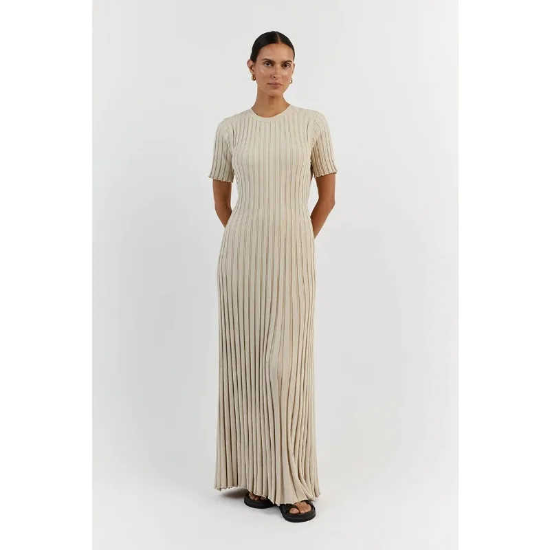 Ootddress Ribbed Short Sleeve Casual Maxi Dress Knitwear Lace-Up High Waist Solid Patchwork Dress Autumn Female Knit Dress New 9 Ootddress Ribbed Short Sleeve Casual Maxi Dress Knitwear Lace-Up High Waist Solid Patchwork Dress Autumn Female Knit Dress New