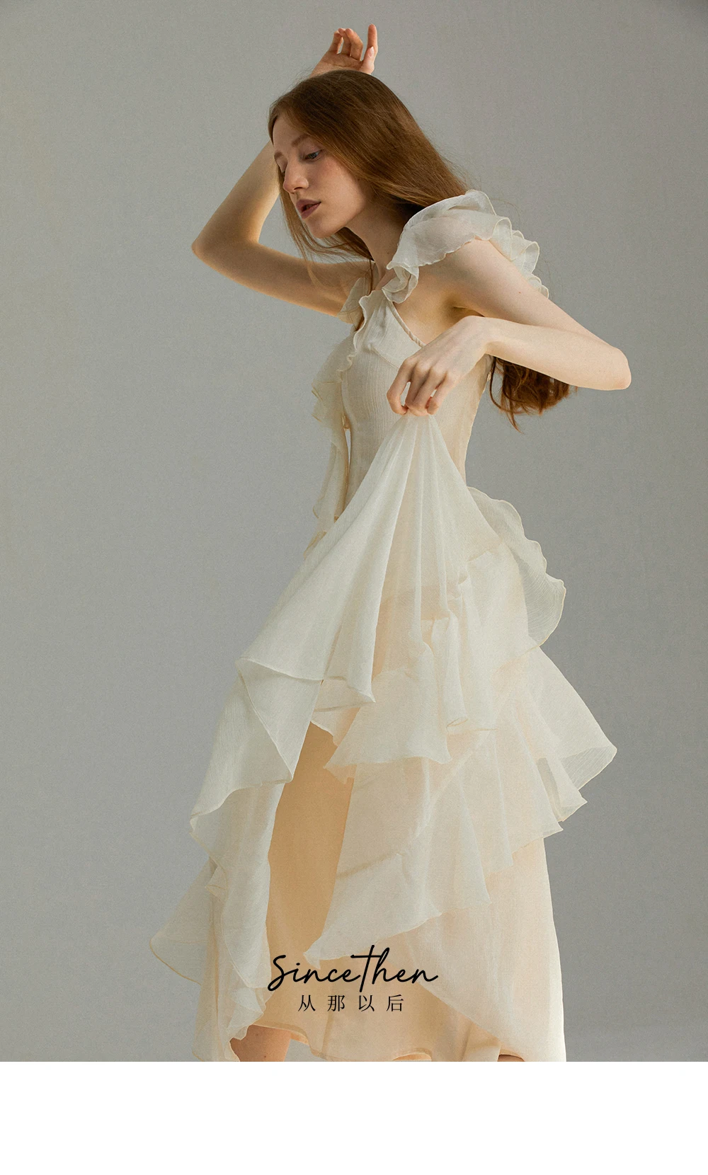 French Elegant Ruffles Midi Dress Women Summer New Sleeveless V-neck Holiday Beach Style A-line Party Prom Robe Vestido Mujer 15 French Elegant Ruffles Midi Dress Women Summer New Sleeveless V-neck Holiday Beach Style A-line Party Prom Robe Vestido Mujer
