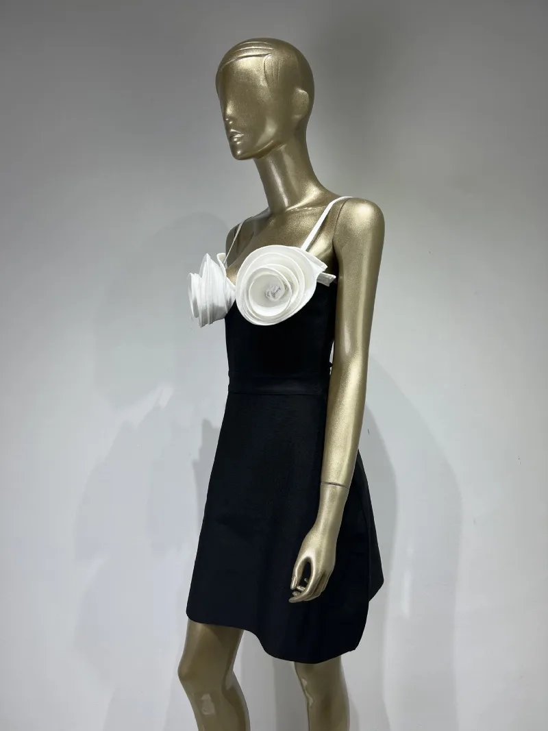 Ootddress Flower Sundress For Women Fashion Sleeveless Sexy Off Shoulder A-line Dresses Lady Party Elegant Evening Dress Female New