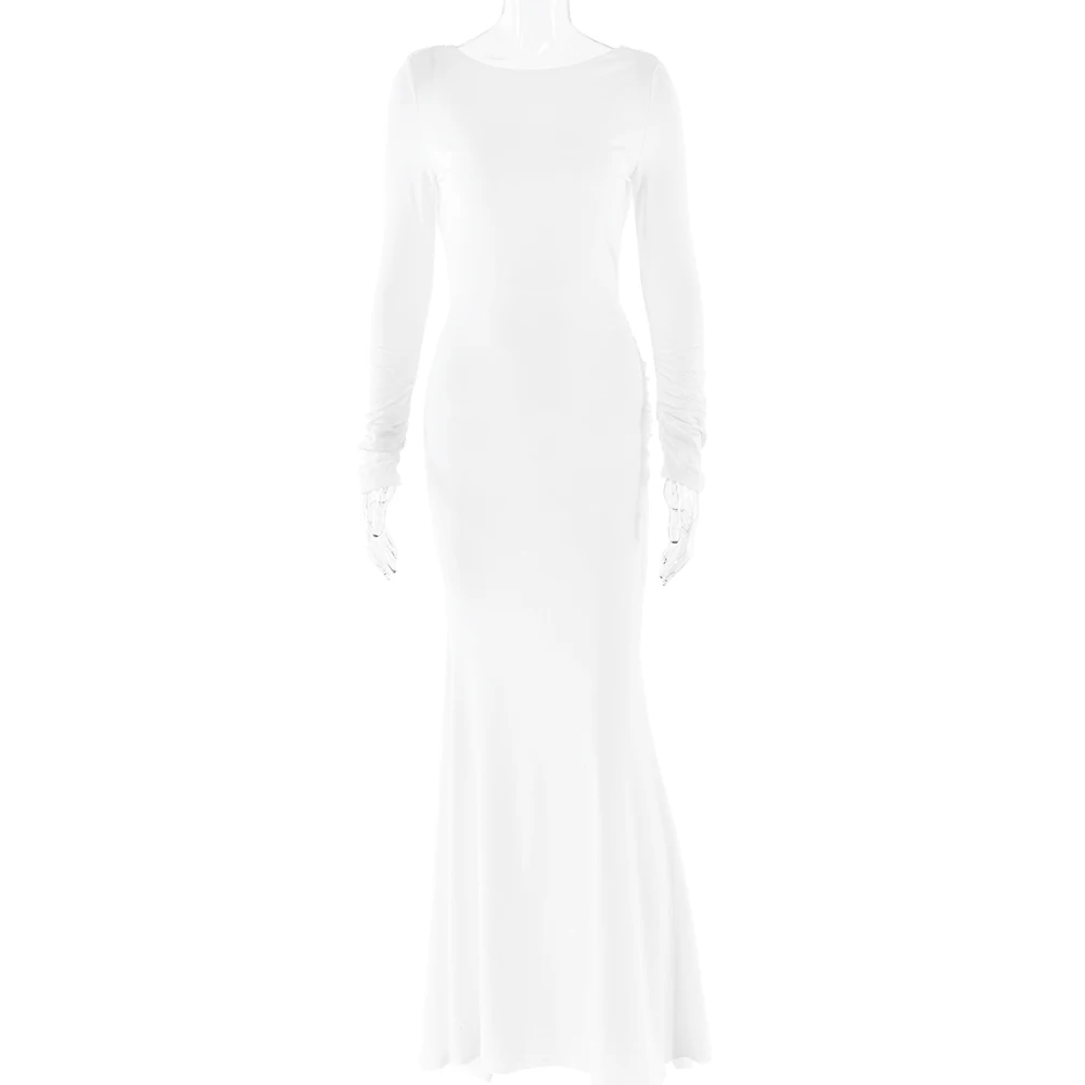 1.jpg Elegant Long Sleeve Bodycon Party Club Evening Dress Women Sexy Backless SlimVestido Fashion Autumn/Winter New 2025