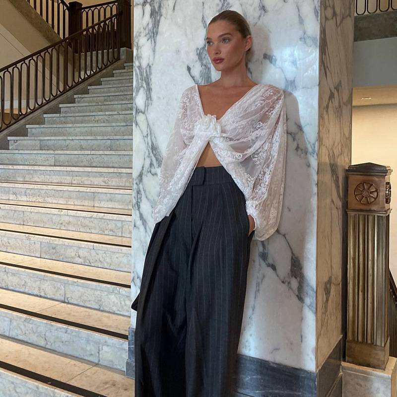 Ootddress Flower Splice Mesh Shirts For Women Sexy See Through Loose Long Sleeve Crop Tops Hot Girls Club Lace Shirt Lady 2025 New 18 Ootddress Flower Splice Mesh Shirts For Women Sexy See Through Loose Long Sleeve Crop Tops Hot Girls Club Lace Shirt Lady 2025 New