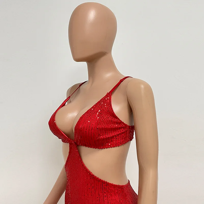 Sexy Hollow High Waist Slit Evening Dress Fashion Sequined Backless Sleeveless Elegant Party Dresses Solid Long Graduation Dress 54 Sexy Hollow High Waist Slit Evening Dress Fashion Sequined Backless Sleeveless Elegant Party Dresses Solid Long Graduation Dress