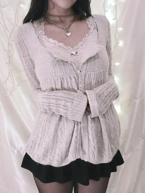 Vintage Button Knitted Cardigan