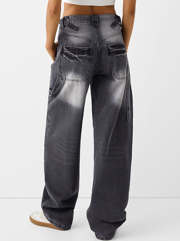 Heavy Duty Washed Loose Boyfriend Jeans