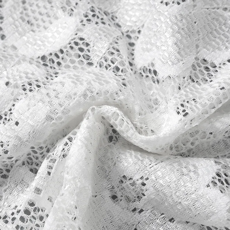 Fantoye Sexy See Through Lace Women Dress White Off Shoulder Flare Sleeve Dress Female Spring Slim Elegant Party Streetwear 2025